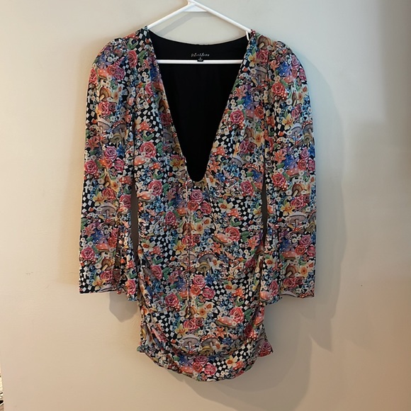 For Love & Lemons June Checkered Mini Dress small - Picture 6 of 12